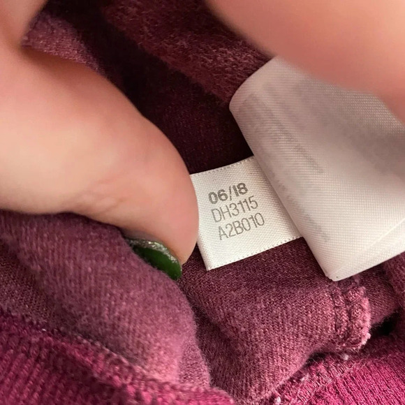 Adidas Originals Hoodie Sweatshirt Cropped Velour Purple Red Size US Small - Picture 11 of 12